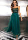 Summer Fashion Sexy Sequin Mesh Patchwork Evening Dress