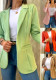 Women Fall Solid Long Sleeve Turndown Collar Jacket