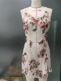 Women floral lace See-Through camisole nightdress Sexy Lingerie