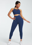 Women Yoga Crossover Tank Top Hooded Sport Three-Piece