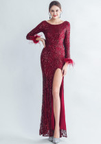 Plus Size Women Sequined Formal Party Maxi Evening Dress Plus Size Women Sequined Formal Party Maxi Evening Dress