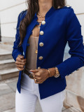 Women Long Sleeve Slim Breasted Blazer Jacket