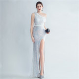 Plus Size Women Sequined Formal Party Maxi Evening Dress