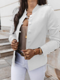 Women Long Sleeve Slim Breasted Blazer Jacket