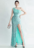 Plus Size Women Sequined Formal Party Maxi Evening Dress