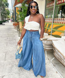 Ladies Casual Pants Style Street Fashion Straight Leg Wide Leg Ladies High Waist Pants