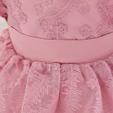 Children's dress fluffy yarn Cascading Ruffles Dress princess dress flower girl first birthday baby Dress