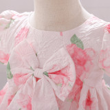 Baby girl dress children's dress short-sleeved skirt child princess girl's first birthday dress