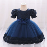 Children's dress mesh princess dress girl baby first birthday dress fluffy Mesh Baby Dress