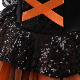 Children's Halloween costume girls cosplay masquerade performance mesh princess dress little witch performance costume