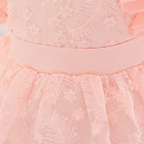 Children's dress fluffy yarn Cascading Ruffles Dress princess dress flower girl first birthday baby Dress