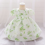 Baby girl dress children's dress short-sleeved skirt child princess girl's first birthday dress