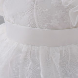 Children's dress fluffy yarn Cascading Ruffles Dress princess dress flower girl first birthday baby Dress