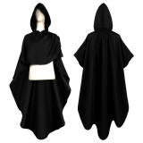 Halloween cos clothing retro medieval knight cape Maxi hooded cloak