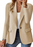 women's autumn long sleeve solid color cardigan Blazer coat