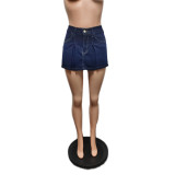 Women's Vintage Wash Stretch Denim Shorts