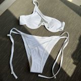 Sexy Hollow Patchwork Two Pieces Swimsuit Bikini