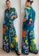 Women Print Casual Top and Pant Two-Piece Set
