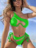 Sexy Hollow Patchwork Two Pieces Swimsuit Bikini