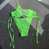 Sexy Hollow Patchwork Two Pieces Swimsuit Bikini