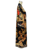 Multi-Print Fashion Casual Trench Women's Coat
