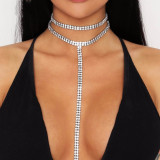 Women Rhinestone Chain Necklace