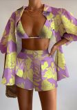 Ladies Casual Print Three-Piece