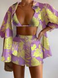 Ladies Casual Print Three-Piece