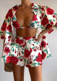 Ladies Casual Print Three-Piece