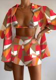 Ladies Casual Print Three-Piece