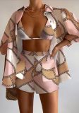 Ladies Casual Print Three-Piece