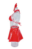 Women PU Leather one-piece Sexy Lingerie