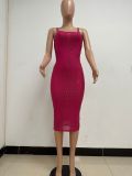 Summer Women's Sleeveless Low Back Straps Sequin Party Dress