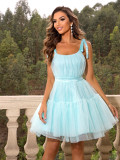 Women Strapless mesh bow tutu