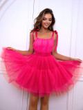 Women Strapless mesh bow tutu