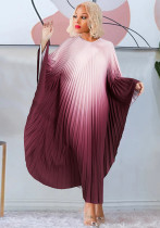 Plus Size Women's Fall Winter Chic Elegant Stylish Pullover Bat Sleeves Loose Dress