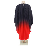 Plus Size Women's Fall Winter Chic Elegant Stylish Pullover Bat Sleeves Loose Dress