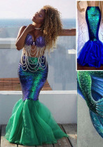 Halloween mermaid half body mermaid cosplay costume Halloween mermaid half body mermaid cosplay costume