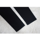 Women's Sexy Slim Waist Contrast Patchwork Long Sleeve Wide Leg Jumpsuit