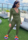 Women Summer Sports Hooded Full Sleeves Solid Pockets Regular Two Piece Pants Set
