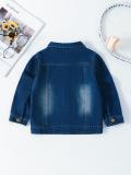 Kids Outerwear Spring Autumn Girls Fashion Wash Denim Jacket Casual Clothing