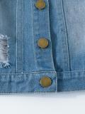 Kids Outerwear Spring Autumn Girls Fashion Wash Denim Jacket Casual Clothing