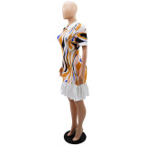 Women printed polo dress