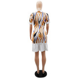 Women printed polo dress