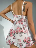 Women Print Night Dress Sexy lingerie