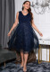 Summer Elegant Women's Clothes Autumn Plus Size Mid-Waist V-Neck Sexy Slim Polka Dot Evening Dress
