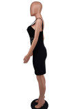 Women French Sleeveless Beaded Dress