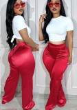 Women Satin Loose Straight Pant