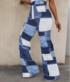 Women Casual Printed Plaid Casual Pants