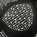 Women Mesh See-Through Beaded Strap Dress